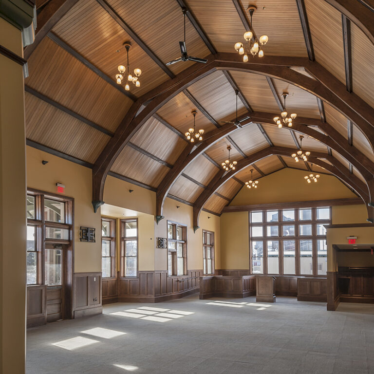 Completed interior of REO Town Train Depot